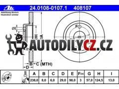 AT 408107 P/L brzdový kotouč ATE
