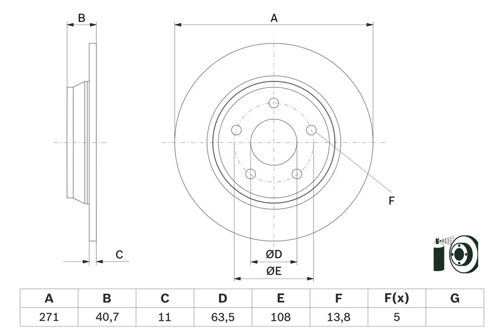 Brzdový kotouč BOSCH 0986479F78 – OE 2196429