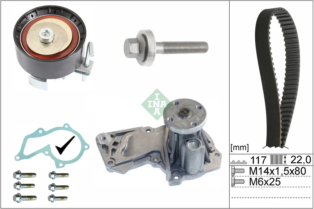 Vodni pumpa + sada ozubeneho remene Schaeffler INA 530060530