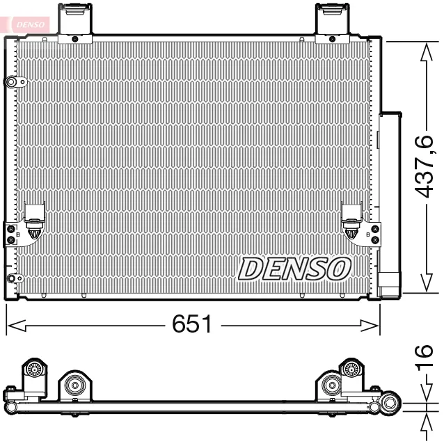 Kondenzátor, klimatizace DENSO DCN50057