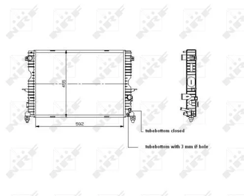 Chladič, chlazení motoru NRF 509729