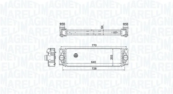 Chladič turba MAGNETI MARELLI 351319205050 Chladič turba MAGNETI MARELLI 351319205050