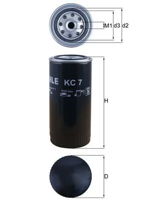 Palivový filtr MAHLE KC7