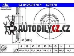 AT 425170 P/L brzdový kotouč ATE