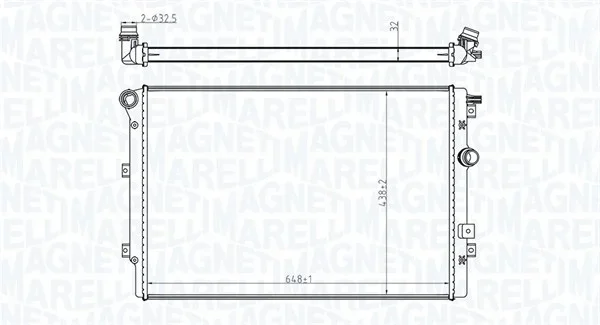 Chladič, chlazení motoru MAGNETI MARELLI 350213196800