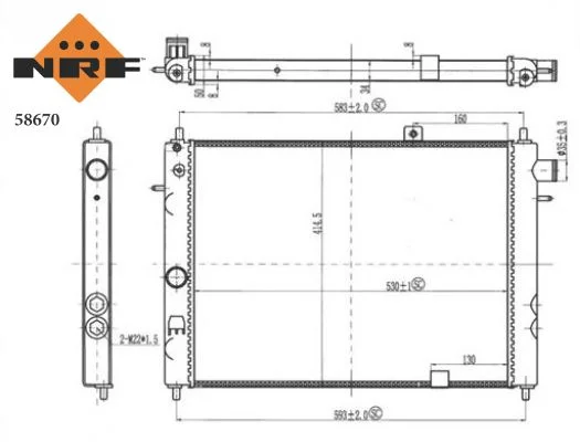 Chladič, chlazení motoru NRF 58670