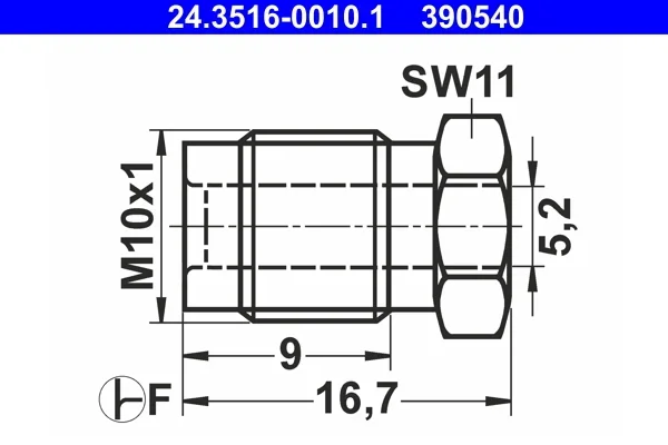 Spojovaci sroub ATE 24.3516-0010.1