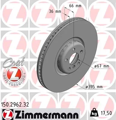Brzdový kotouč ZIMMERMANN 150.2962.32