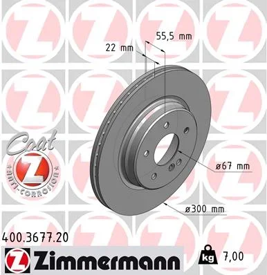 Brzdový kotouč ZIMMERMANN 400.3677.20