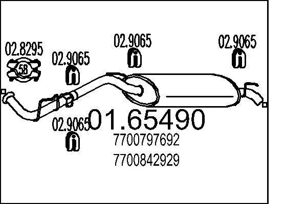 Zadni tlumic vyfuku MTS 01.65490