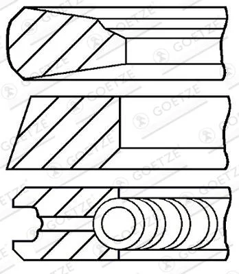 Sada pistnich krouzku GOETZE ENGINE 08-143007-00