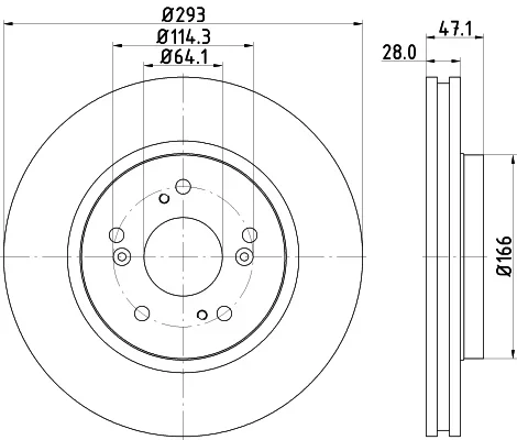 Brzdový kotouč HELLA 8DD355129-061