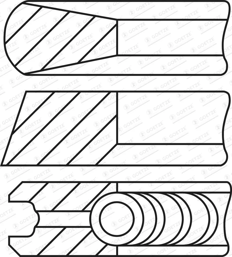 Sada pístních kroužků GOETZE ENGINE 08-443400-00 Sada pístních kroužků GOETZE ENGINE 08-443400-00