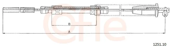 Tazne lanko, parkovaci brzda COFLE 1251.10 – OE 7671309