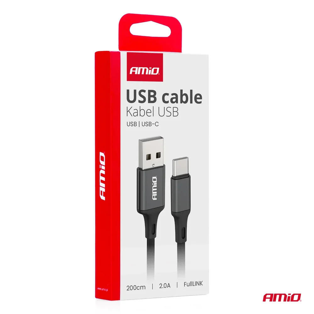 Kabel USB na USB-C 2A 200cm FullLINK AMIO-03900 - Obrázek 4