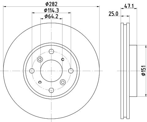 Brzdový kotouč HELLA 8DD355108-131