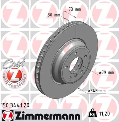 Brzdový kotouč ZIMMERMANN 150.3441.20