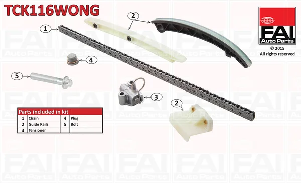 Sada rozvodového řetězu FAI AutoParts TCK116WONG Sada rozvodového řetězu FAI AutoParts TCK116WONG