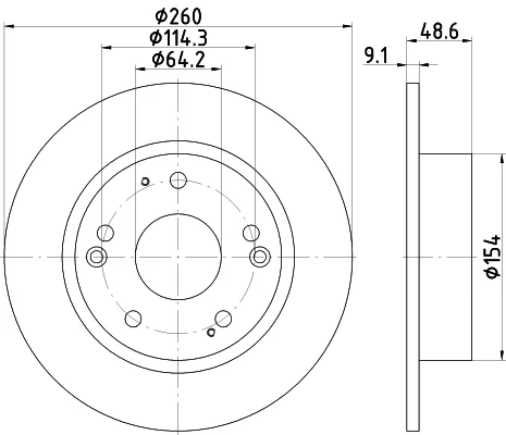 Brzdový kotouč HELLA 8DD355117-091