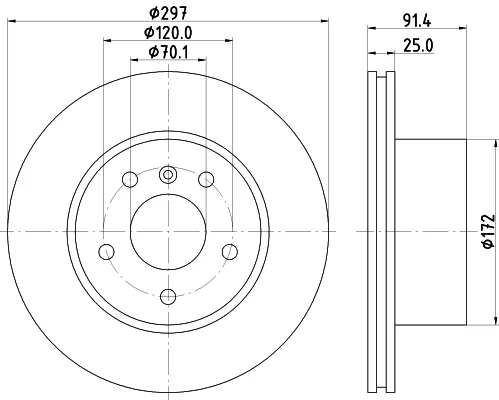 Brzdový kotouč HELLA 8DD355110-811