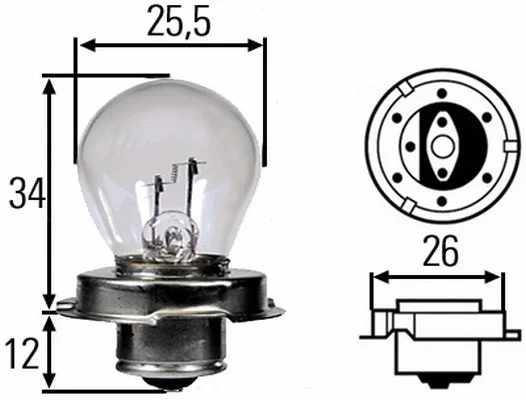 Zarovka, dalkovy svetlomet HELLA 8GA008899-061