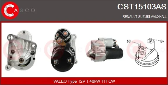 Startér CASCO CST15103AS Startér CASCO CST15103AS