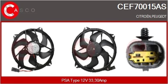 Elektromotor, větrák chladiče CASCO CEF70015AS Elektromotor, větrák chladiče CASCO CEF70015AS