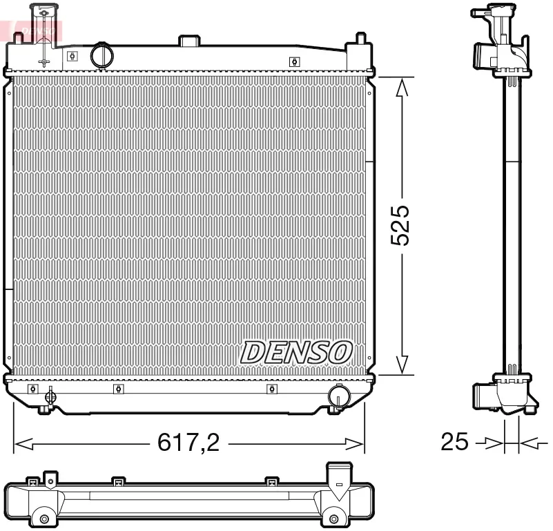 Chladič, chlazení motoru DENSO DRM50141