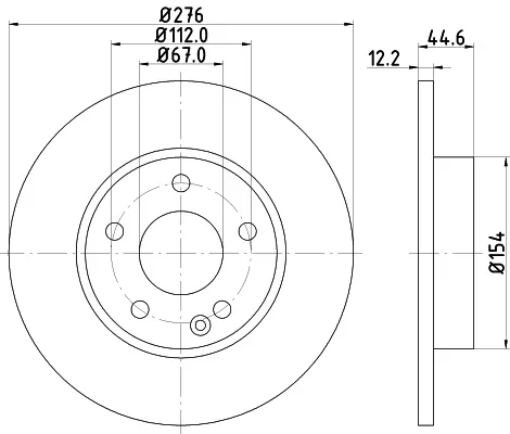 Brzdový kotouč HELLA 8DD355128-261
