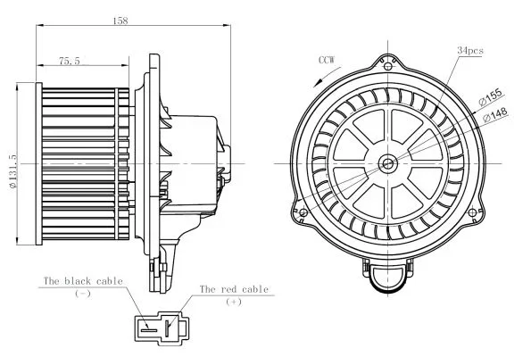 vnitřní ventilátor NRF 34274