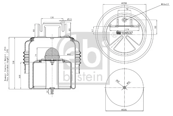 Mech, pneumaticke odpruzeni FEBI BILSTEIN 104537 – OE 22047988