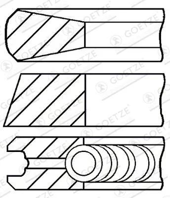 Sada pístních kroužků GOETZE ENGINE 08-421600-10 Sada pístních kroužků GOETZE ENGINE 08-421600-10