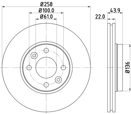 Brzdový kotouč HELLA 8DD355118-491