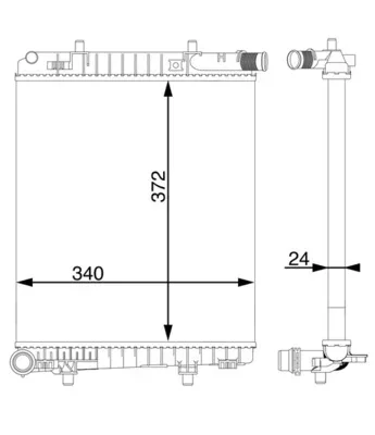 Chladič, chlazení motoru MAHLE CR1591000S Chladič, chlazení motoru MAHLE CR1591000S