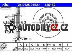 AT 425162 P/L brzdový kotouč ATE