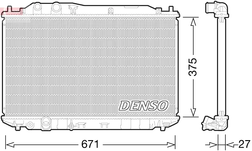 Chladič, chlazení motoru DENSO DRM40029 – OE 19010RNAJ51 Chladič, chlazení motoru DENSO DRM40029 – OE 19010RNAJ51