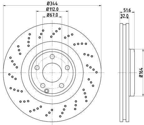 Brzdový kotouč HELLA 8DD355126-381