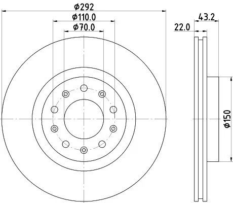 Brzdový kotouč HELLA 8DD355116-691