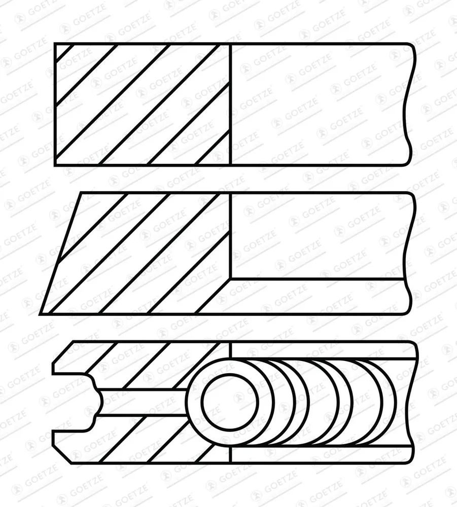 Sada pístních kroužků GOETZE ENGINE 08-433100-00 Sada pístních kroužků GOETZE ENGINE 08-433100-00