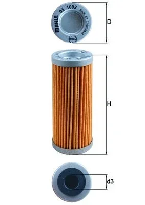 Olejový filtr MAHLE OX1092