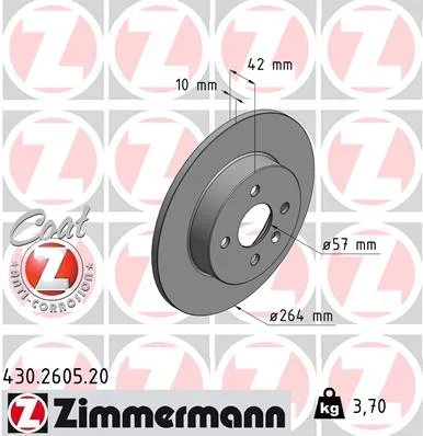 Brzdový kotouč ZIMMERMANN 430.2605.20