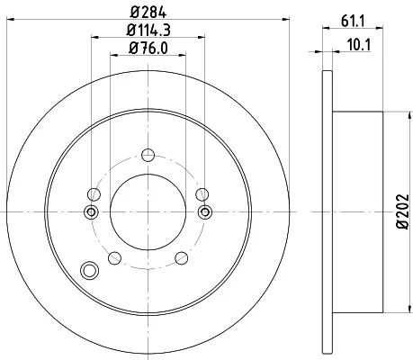 Brzdový kotouč HELLA 8DD355111-421