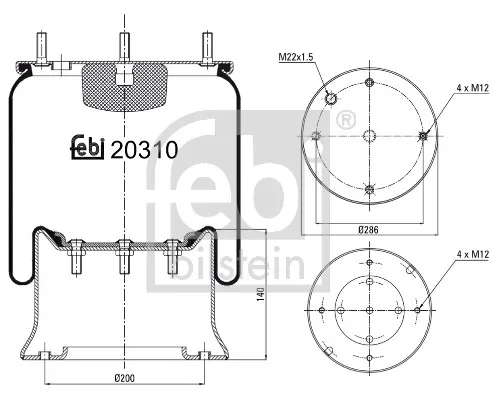 Mech, pneumaticke odpruzeni FEBI BILSTEIN 20310