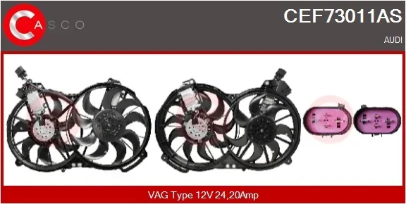 Elektromotor, větrák chladiče CASCO CEF73011AS Elektromotor, větrák chladiče CASCO CEF73011AS