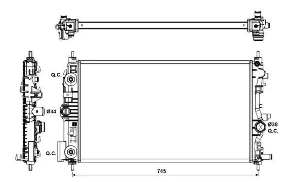 Chladič, chlazení motoru NRF 53143