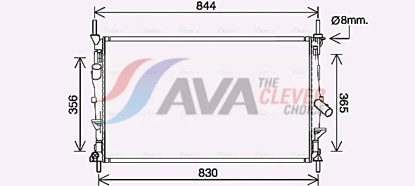 Chladič, chlazení motoru AVA Clever Choice FD2628 Chladič, chlazení motoru AVA Clever Choice FD2628