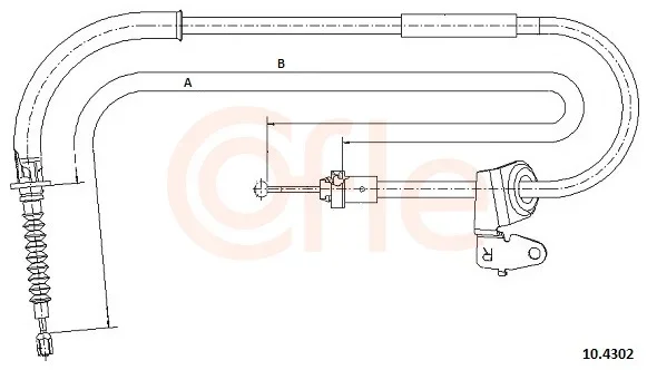 Tazne lanko, parkovaci brzda COFLE 10.4302 – OE 34406769954