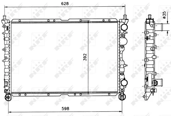 Chladič, chlazení motoru NRF 58085