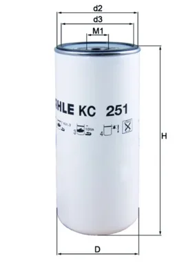Palivový filtr MAHLE KC251