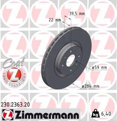 Brzdový kotouč ZIMMERMANN 230.2363.20